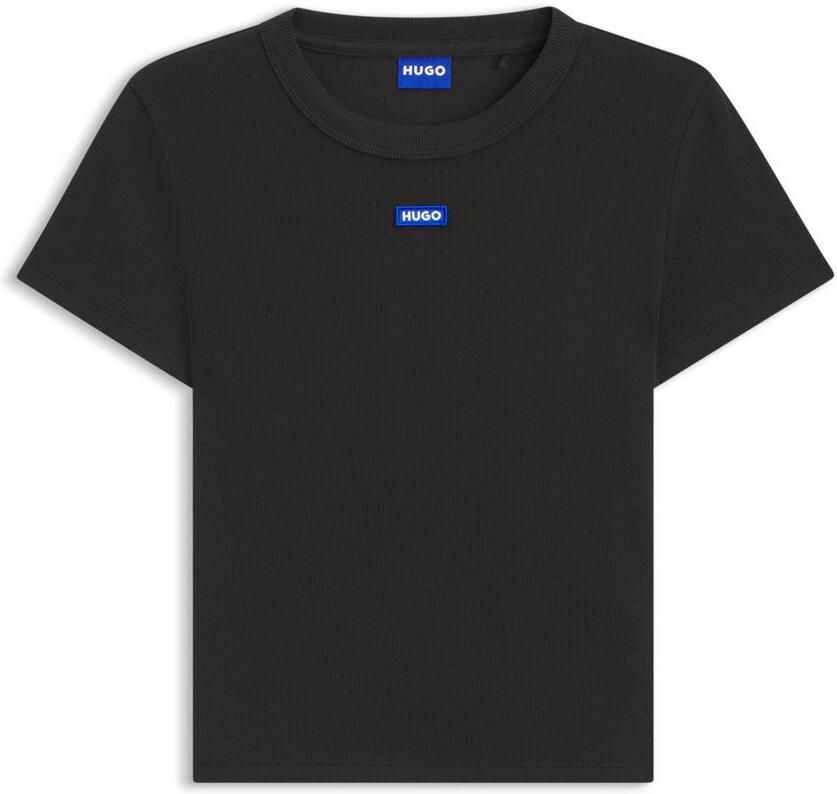 Hugo Blue Kort T-shirt met labelpatch model 'Baby Tee' - Foto 2