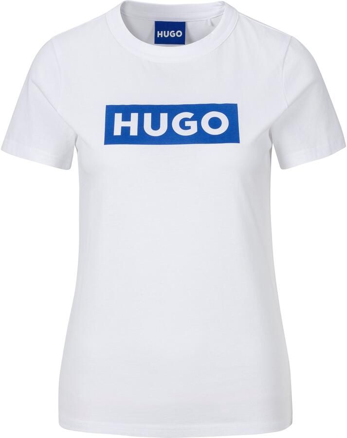 HUGO Blue T-shirt CLASSIC TEE met ronde hals logoprint - Foto 3