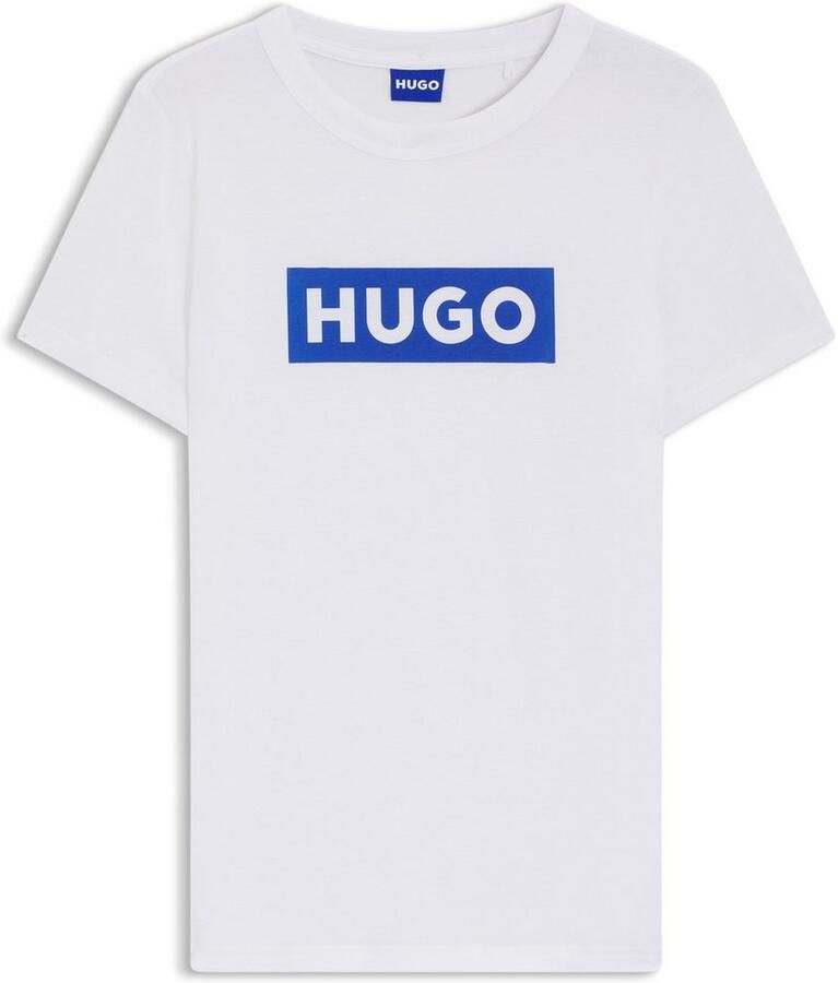HUGO Blue T-shirt CLASSIC TEE met ronde hals logoprint