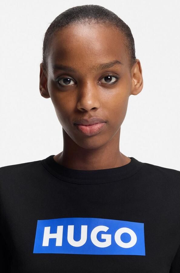 HUGO Blue T-shirt CLASSIC TEE met ronde hals logoprint - Foto 2