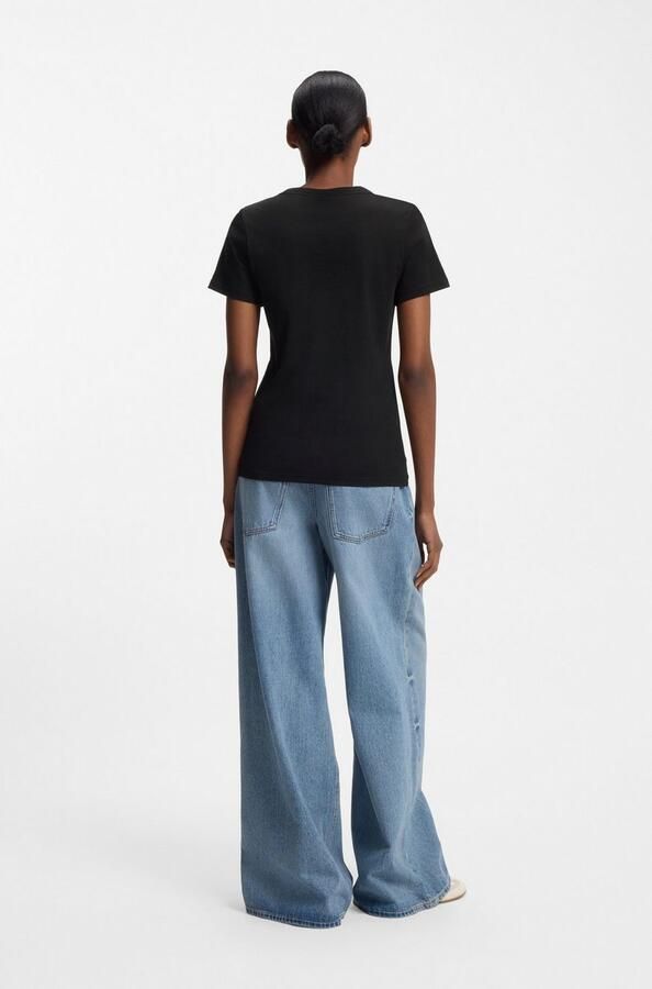 HUGO Blue T-shirt CLASSIC TEE met ronde hals logoprint - Foto 4