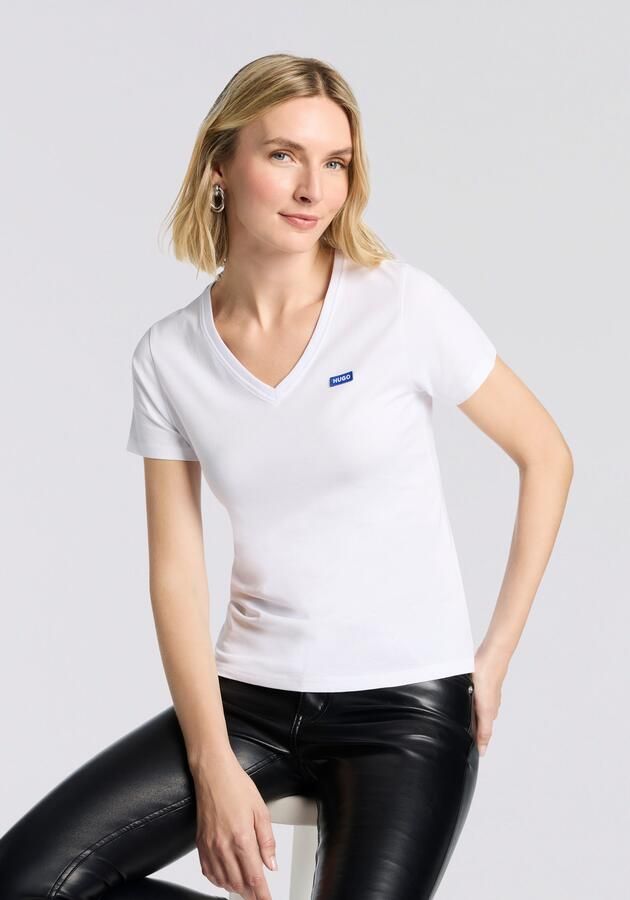 Hugo Blue NU NIEUW bij P&C*: T-shirt met labelstitching model 'Classic' - Foto 3