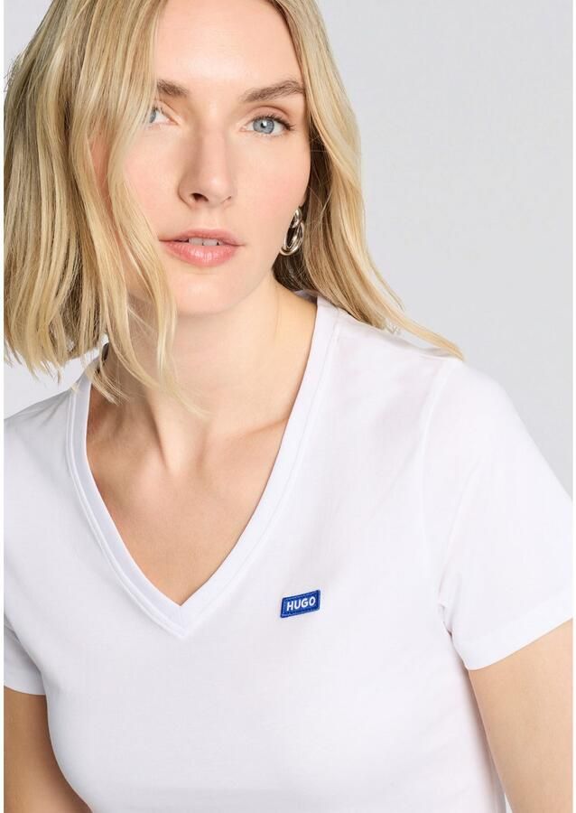 Hugo Blue NU NIEUW bij P&C*: T-shirt met labelstitching model 'Classic' - Foto 2