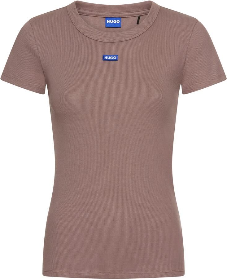 HUGO Blue T-shirt EASY TEE met hugo applicatie