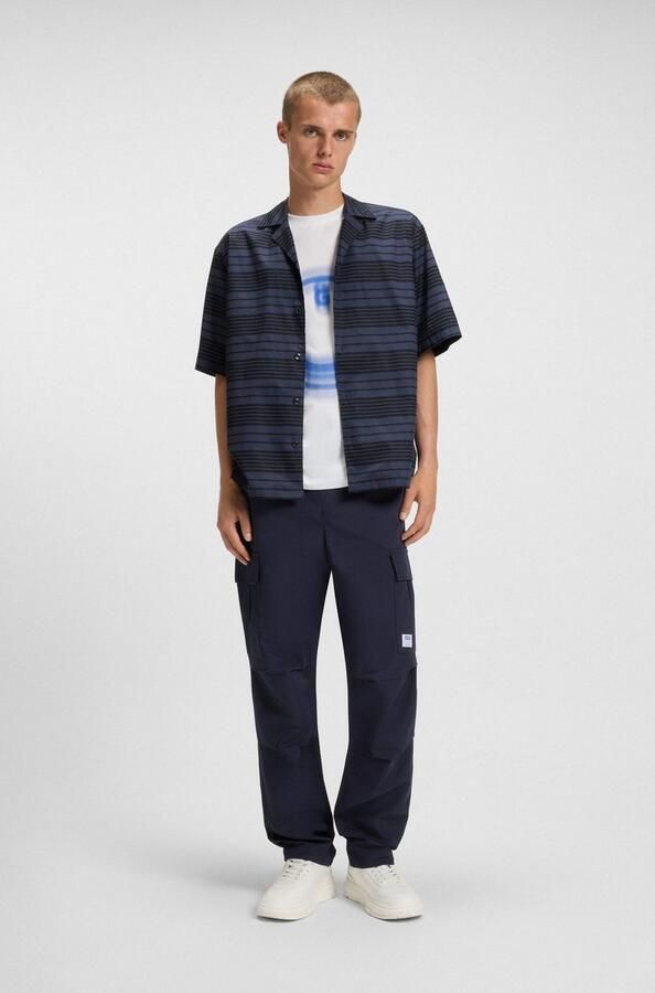 Hugo Blue T-shirt met logoprint model 'Nalax' - Foto 7