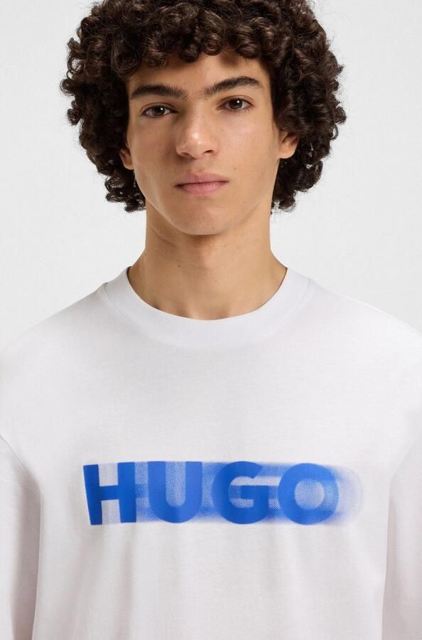 Hugo Blue T-shirt met logoprint model 'Nalax' - Foto 10