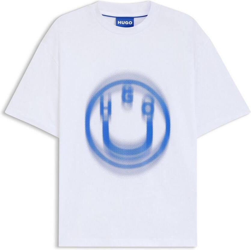 Hugo Blue T-shirt met logoprint model 'Nalax' - Foto 4