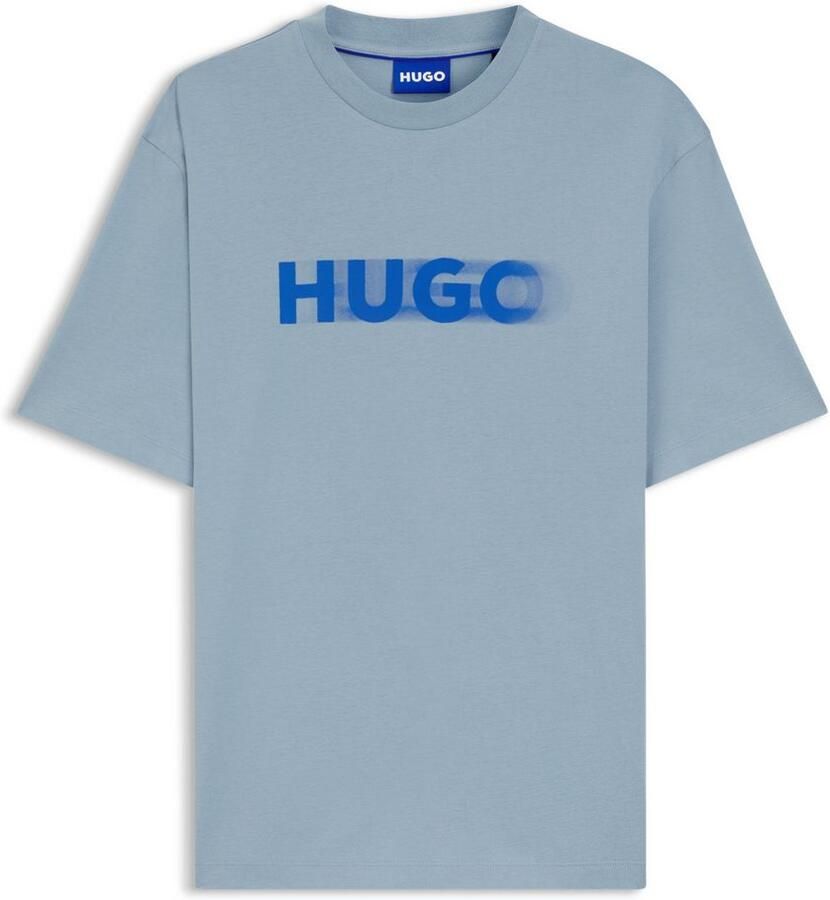Hugo Blue T-shirt met logoprint model 'Nalax'