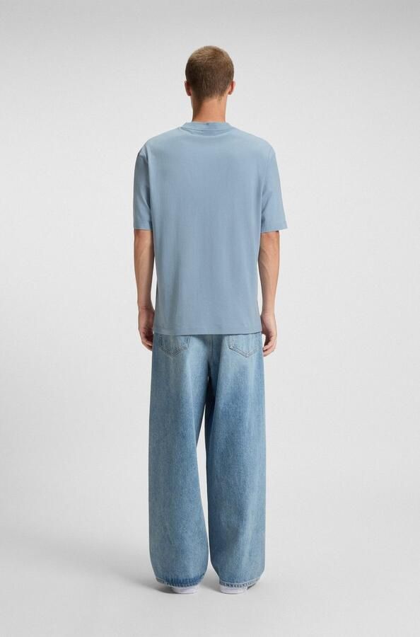 Hugo Blue T-shirt met logoprint model 'Nalax' - Foto 4