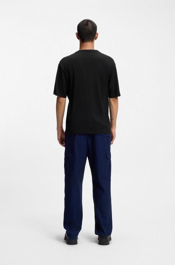 Hugo Blue Relaxed fit T-shirt van puur katoen model 'NAPOLUX' - Foto 5