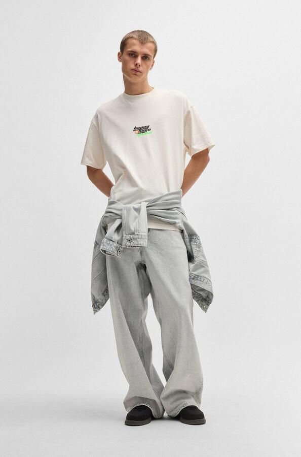 HUGO Blue T-shirt Nerperi met veelkleurig logo-opschrift - Foto 7