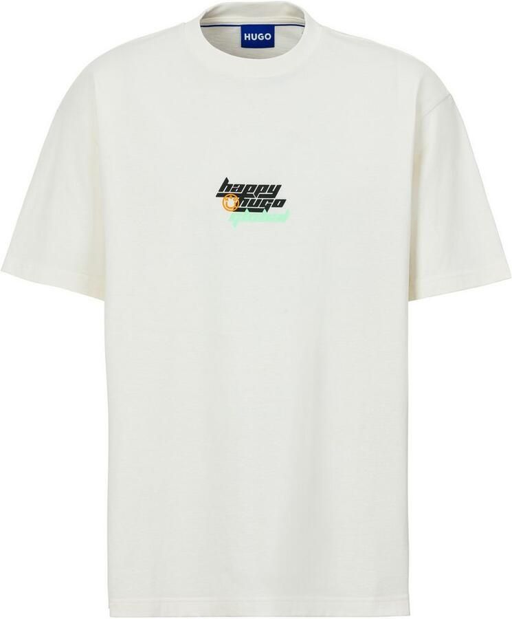 HUGO Blue T-shirt Nerperi met veelkleurig logo-opschrift - Foto 4