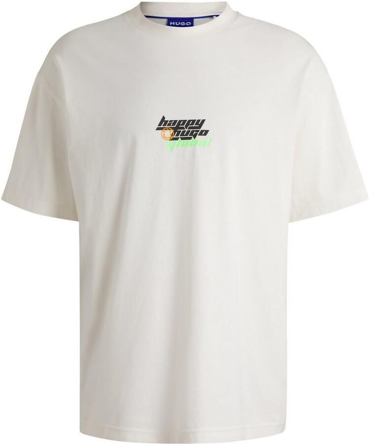 HUGO Blue T-shirt Nerperi met veelkleurig logo-opschrift - Foto 3