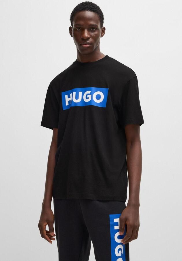 HUGO Blue T-shirt Nico met grote logo-print unisex - Foto 6
