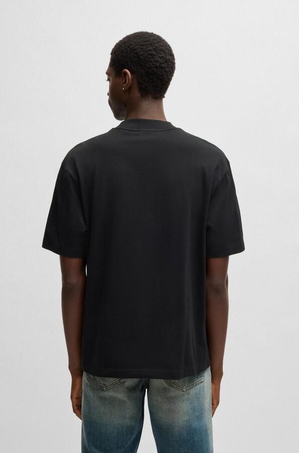 Hugo Blue T-shirt met labelstitching model 'Nieros' - Foto 11