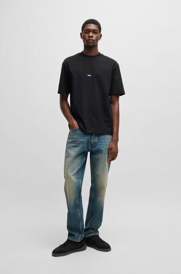 Hugo Blue T-shirt met labelstitching model 'Nieros' - Foto 12