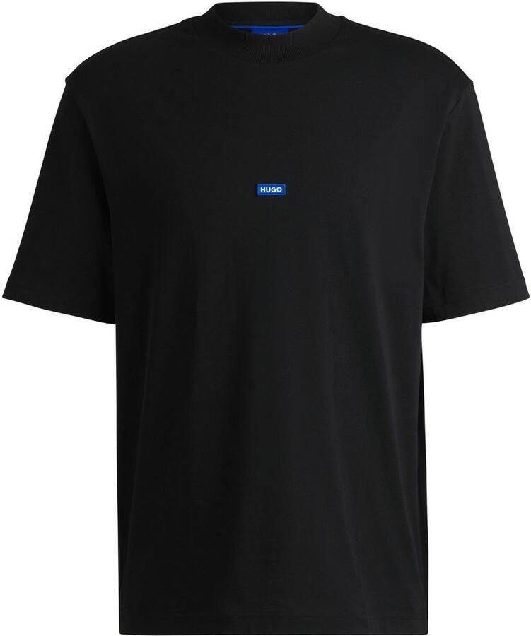 Hugo Blue T-shirt met labelstitching model 'Nieros' - Foto 3