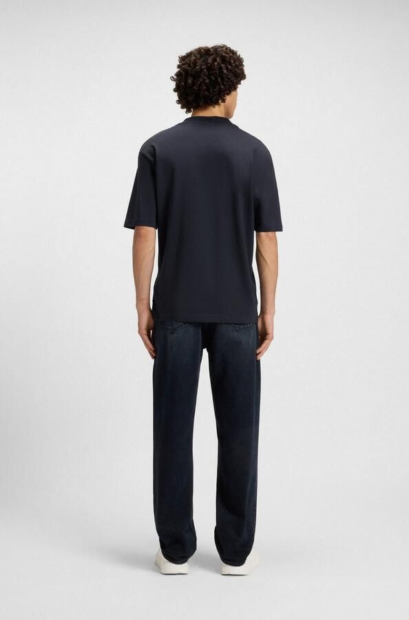 Hugo Blue Regular fit T-shirt van puur katoen - Foto 4
