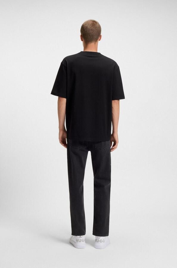 HUGO Blue T-shirt Nogoste Ronde hals regular fit borstzak - Foto 2