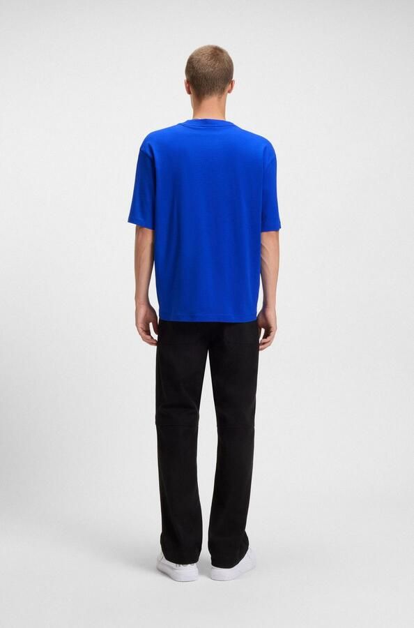 Hugo Blue T-shirt met motiefprint model 'Nurix' - Foto 4