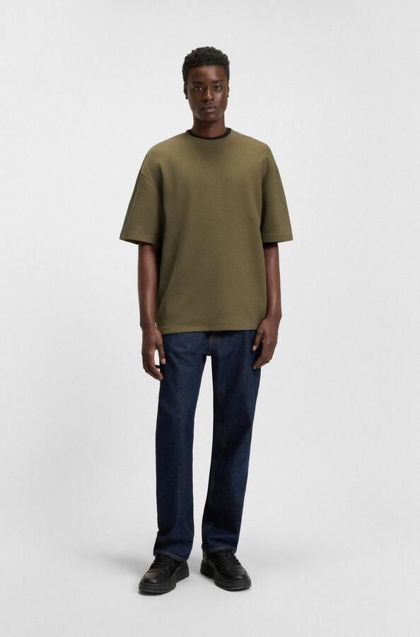 Hugo Blue T-shirt met ronde hals en structuurmotief - Foto 4