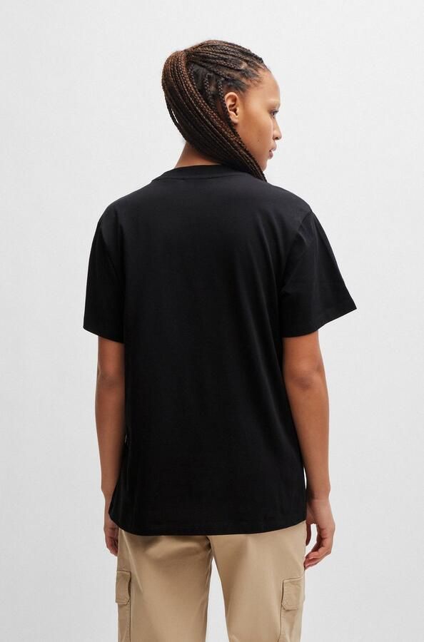 HUGO Blue T-shirt Vintage Tee met logo-badge - Foto 3