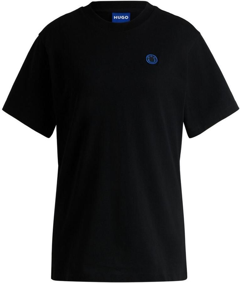 HUGO Blue T-shirt Vintage Tee met logo-badge - Foto 2