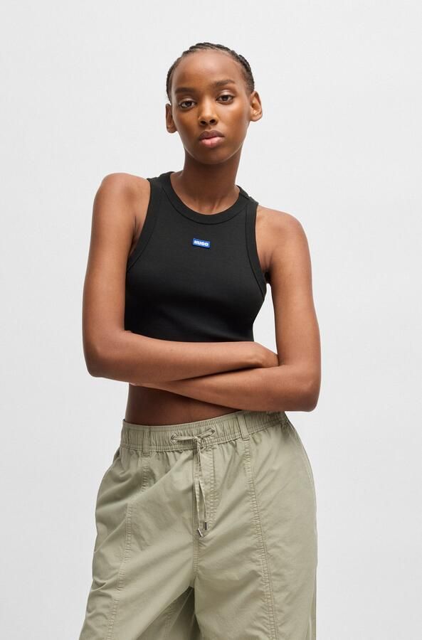 HUGO Blue Tanktop Baby Tank Cropped-Form - Foto 11