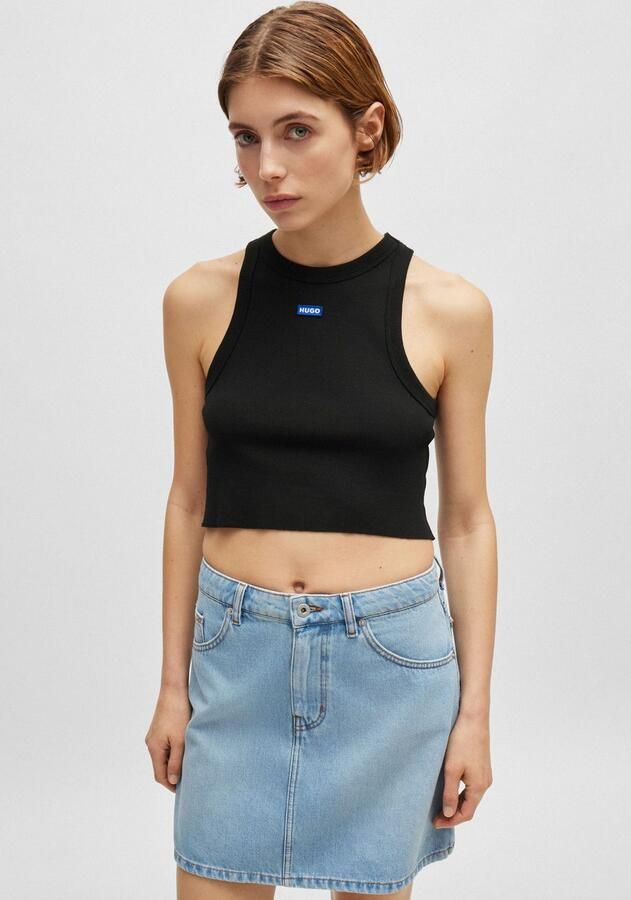 HUGO Blue Tanktop Baby Tank Cropped-Form - Foto 3