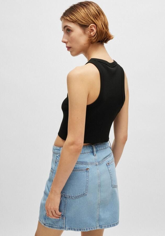 HUGO Blue Tanktop Baby Tank Cropped-Form - Foto 4