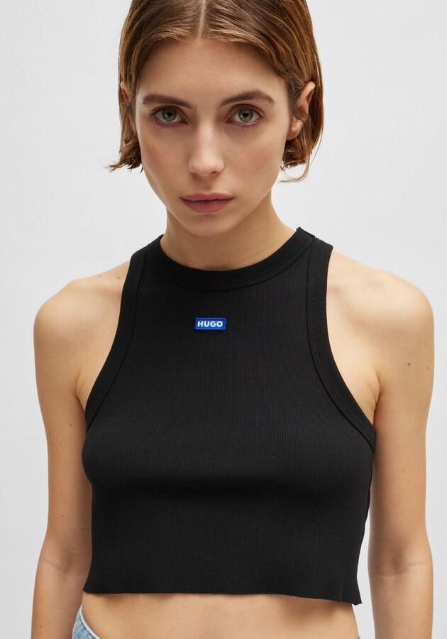 HUGO Blue Tanktop Baby Tank Cropped-Form - Foto 6