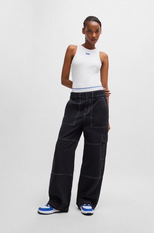 HUGO Blue Tanktop Easy Tank Stretch-katoen slim fit - Foto 3