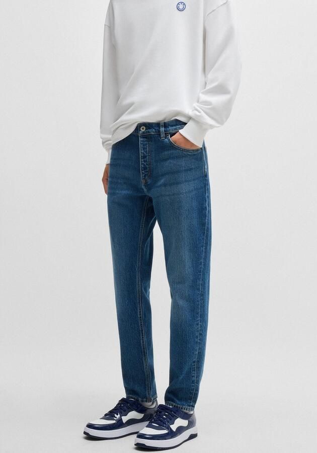 HUGO Blue Tapered jeans Brody met stone-washed-finish - Foto 16