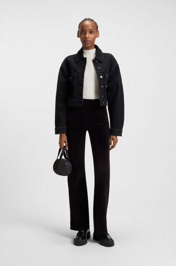 Hugo Blue Slim fit gebreide pullover van geribde viscosemix model 'SARMIE_B' - Foto 5