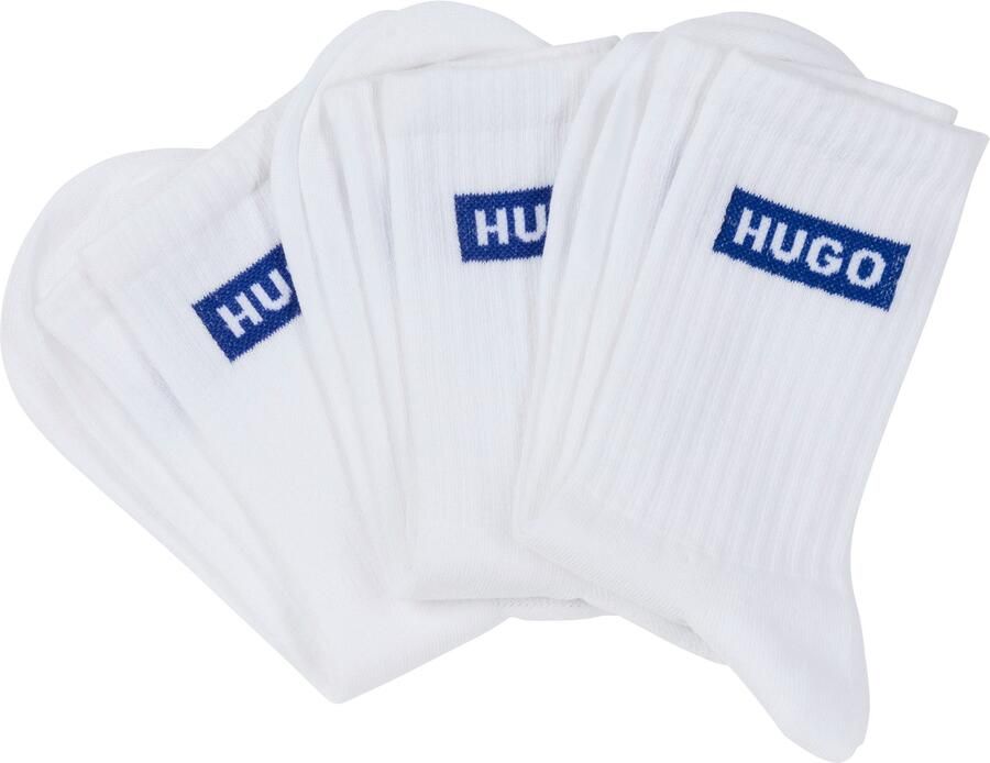 HUGO Blue Vrijetijdssokken 3P QS BLUE LOGO CC W met hugo logo-opschrift (3 paar) - Foto 2