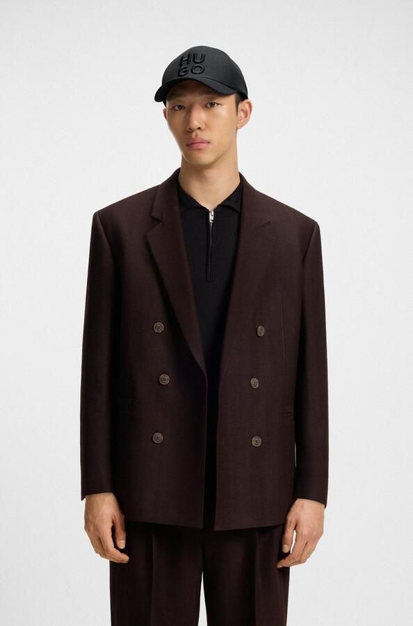 HUGO Aansluitende pet Jude-Stacked met 3d logo borduursel verstelbare sluiting unisex - Foto 4