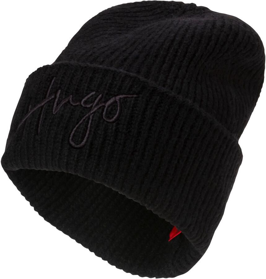 HUGO Beanie Socialy Hat met geborduurd logo - Foto 8
