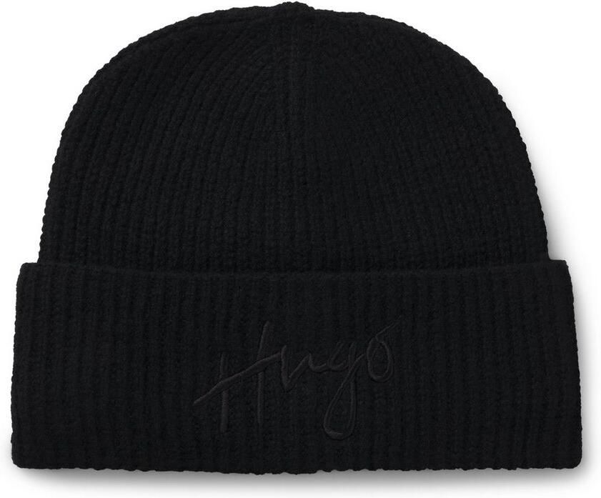 HUGO Beanie Socialy Hat met geborduurd logo - Foto 4