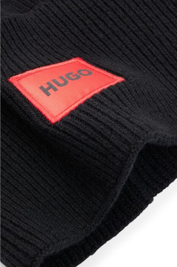 HUGO Beanie met labeldetail model 'Xaff' - Foto 4