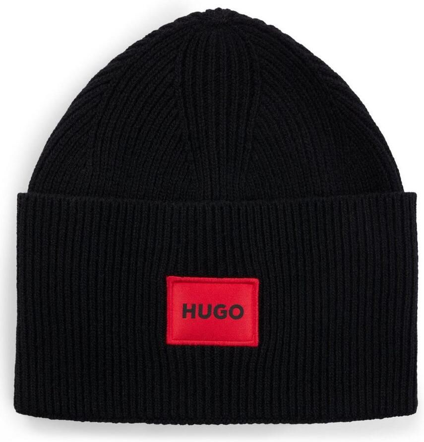 HUGO Beanie met labeldetail model 'Xaff' - Foto 2