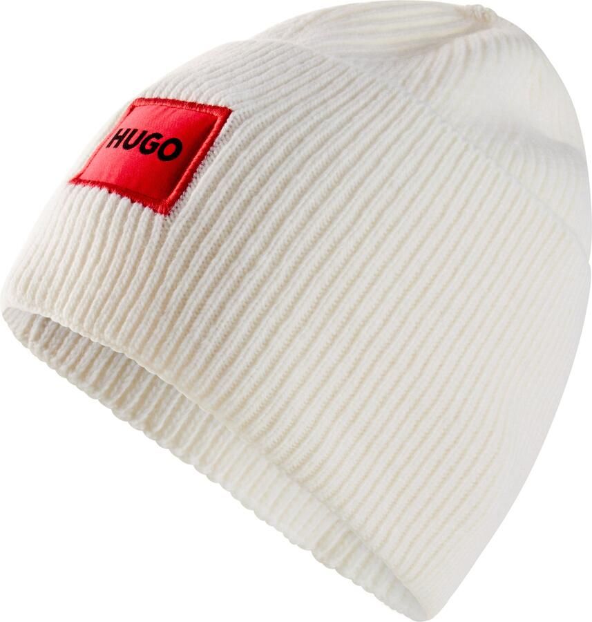 HUGO Beanie Xaff 6 met logobadge - Foto 2