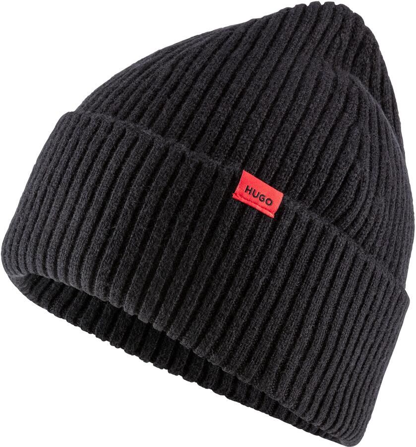 HUGO Beanie van zuivere geribde scheerwol model 'XOLA' - Foto 13