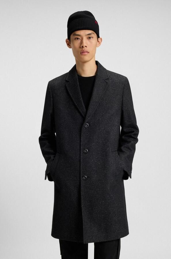 HUGO Beanie van zuivere geribde scheerwol model 'XOLA' - Foto 8