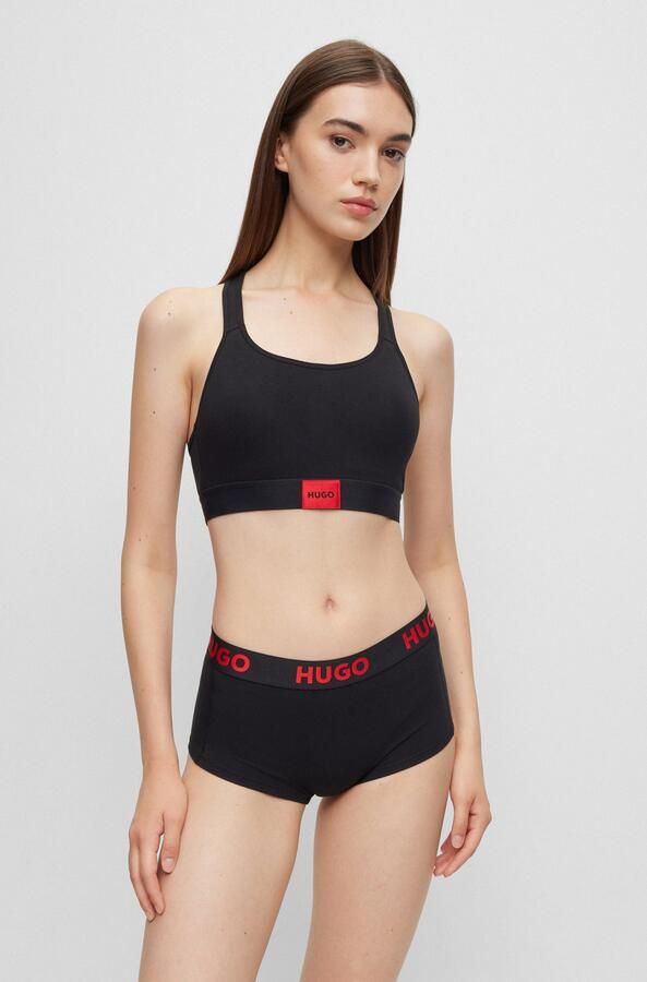 HUGO Bralette-bh BRALETTE PAD.RED LAB met geborduurd boss logo - Foto 6