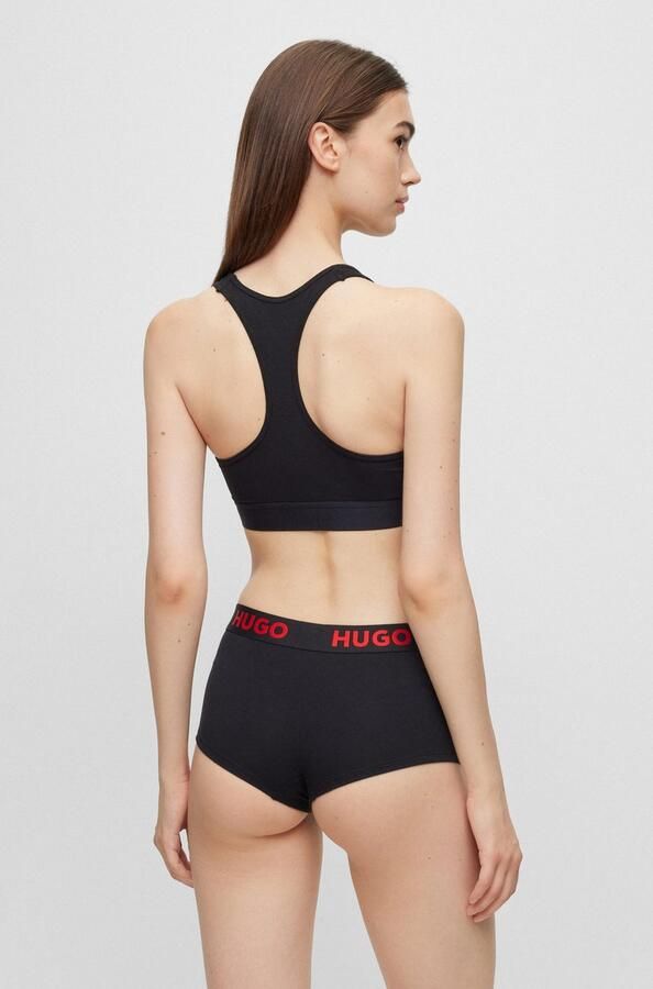 HUGO Bralette-bh BRALETTE PAD.RED LAB met geborduurd boss logo - Foto 5