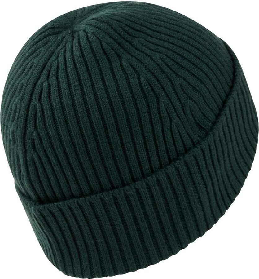 HUGO Gebreide muts Xola_Metal met gestapeld label