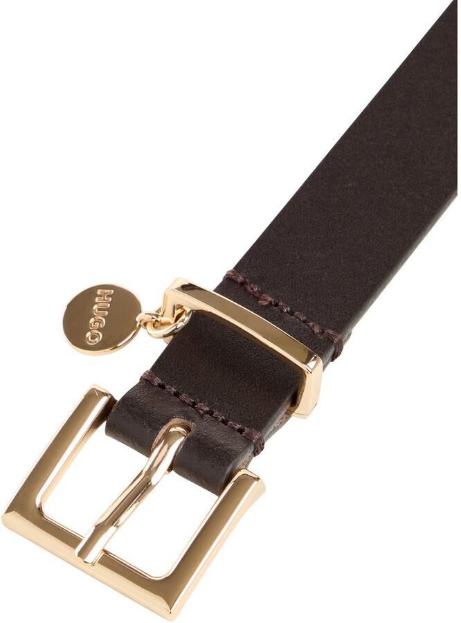 HUGO Leren riem Amelia-G Sz25 Stijlvolle sluiting met logo hanger