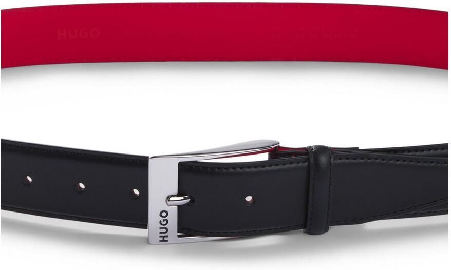 HUGO Leren riem Barney met contrasterende binnenkant - Foto 5