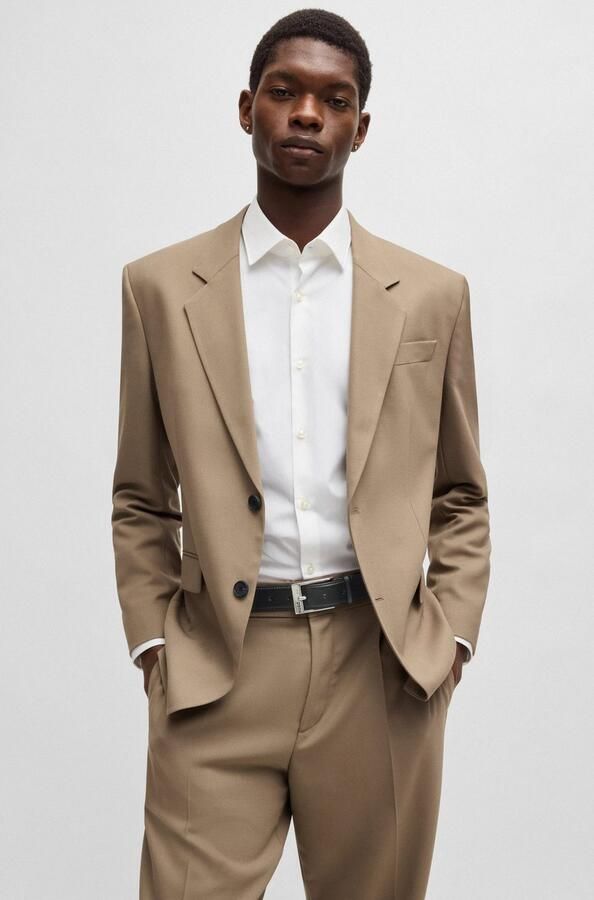 HUGO Leren riem Barney met contrasterende binnenkant - Foto 4