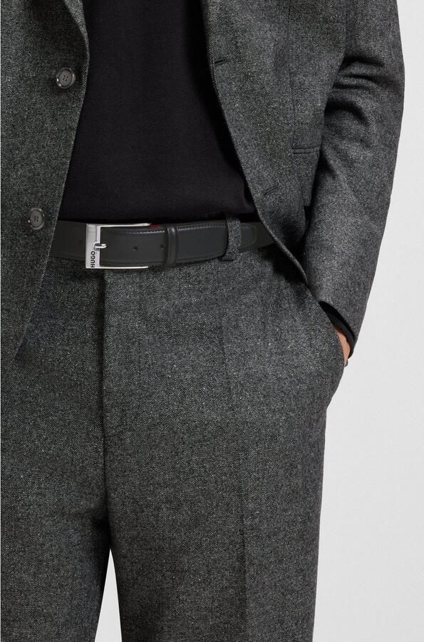 HUGO Leren riem Barney met contrasterende binnenkant - Foto 3